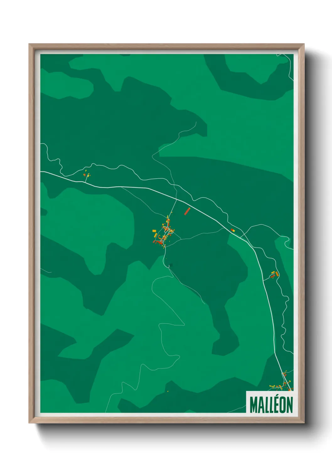 Une affiche de carte sur Malléon