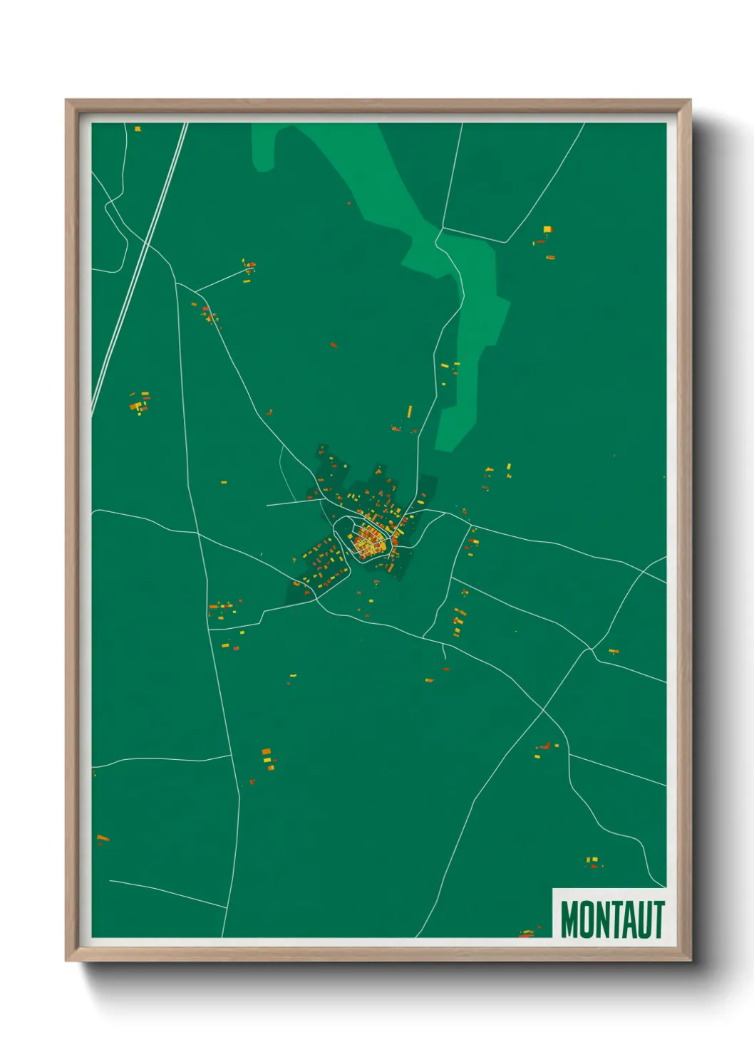 Une affiche de carte sur Montaut