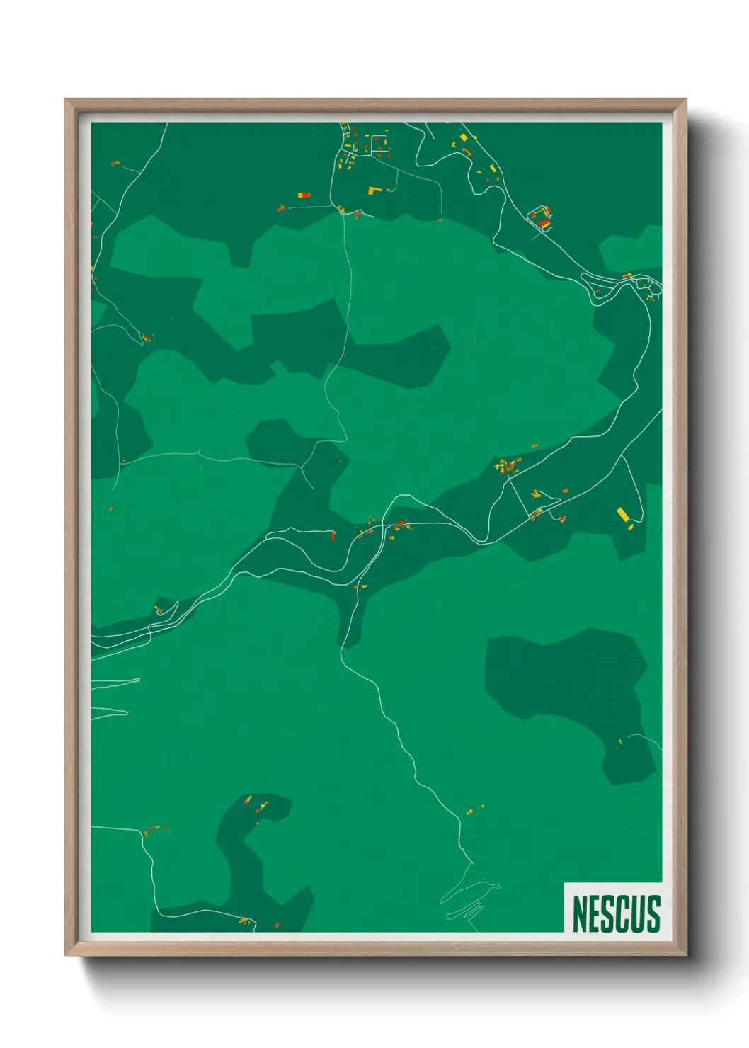 Une affiche de carte sur Nescus