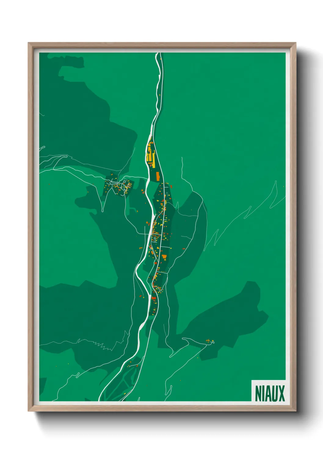 Une affiche de carte sur Niaux