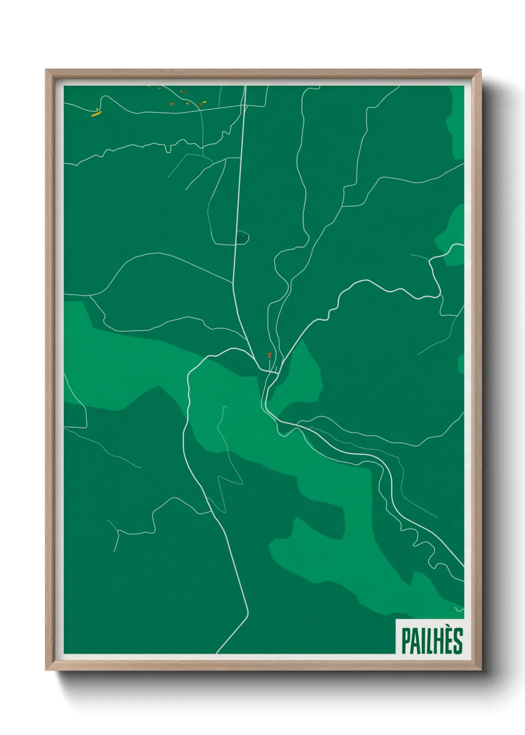 Une affiche de carte sur Pailhès