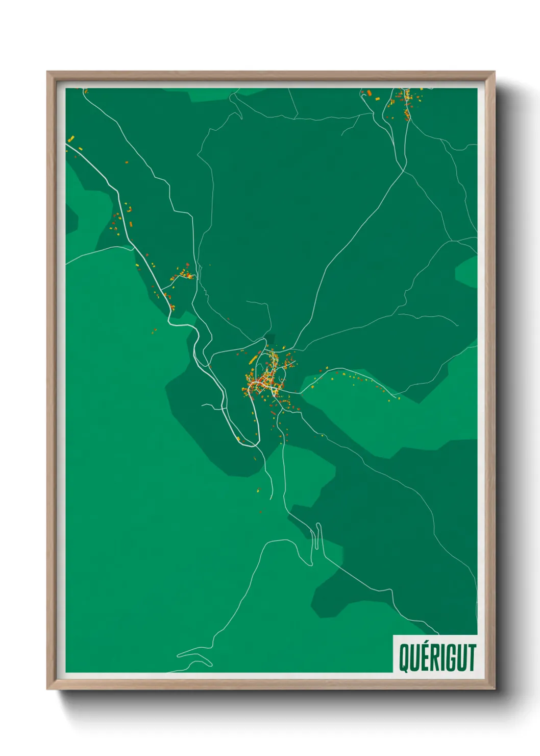 Une affiche de carte sur Quérigut