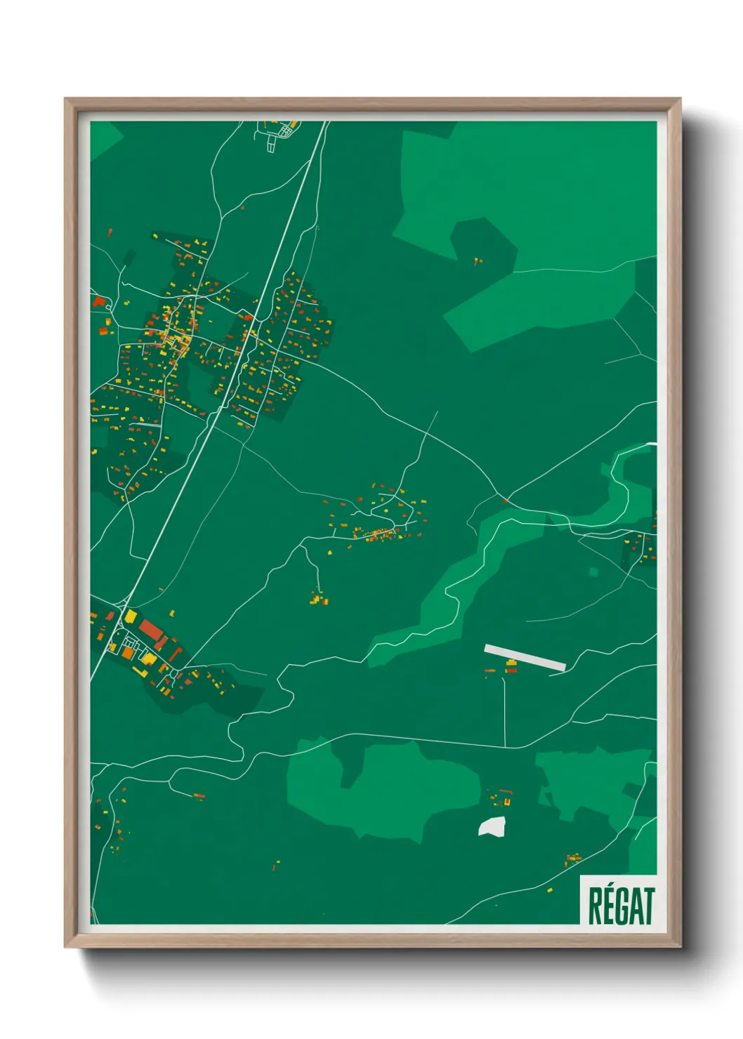 Une affiche de carte sur Régat