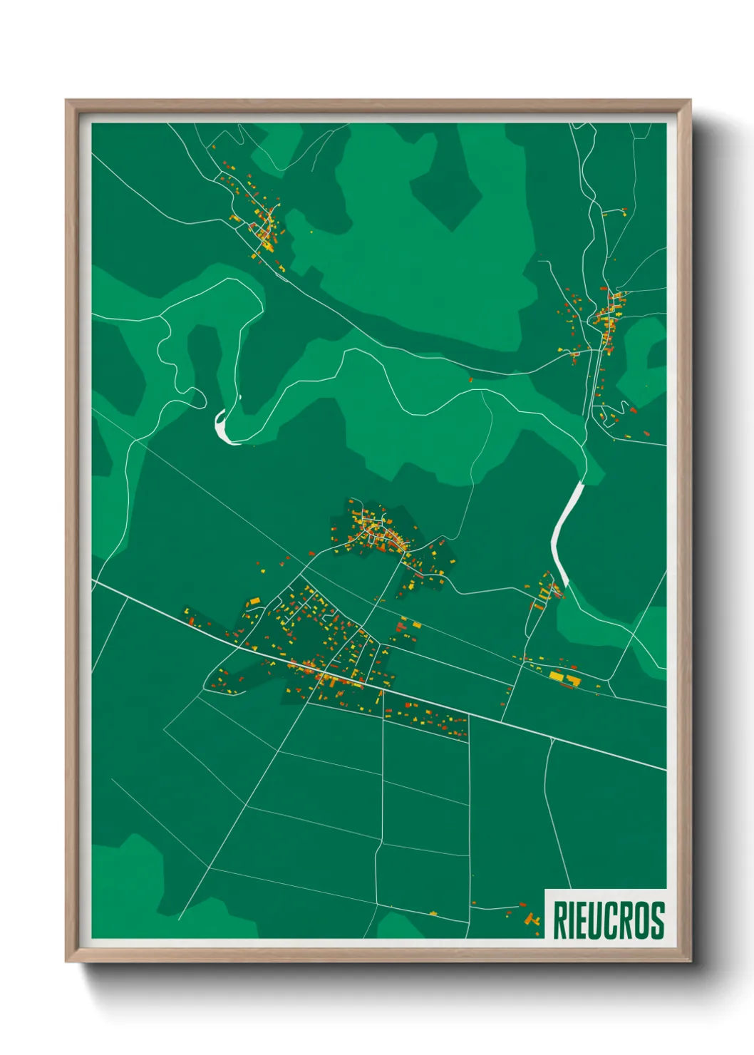 Une affiche de carte sur Rieucros