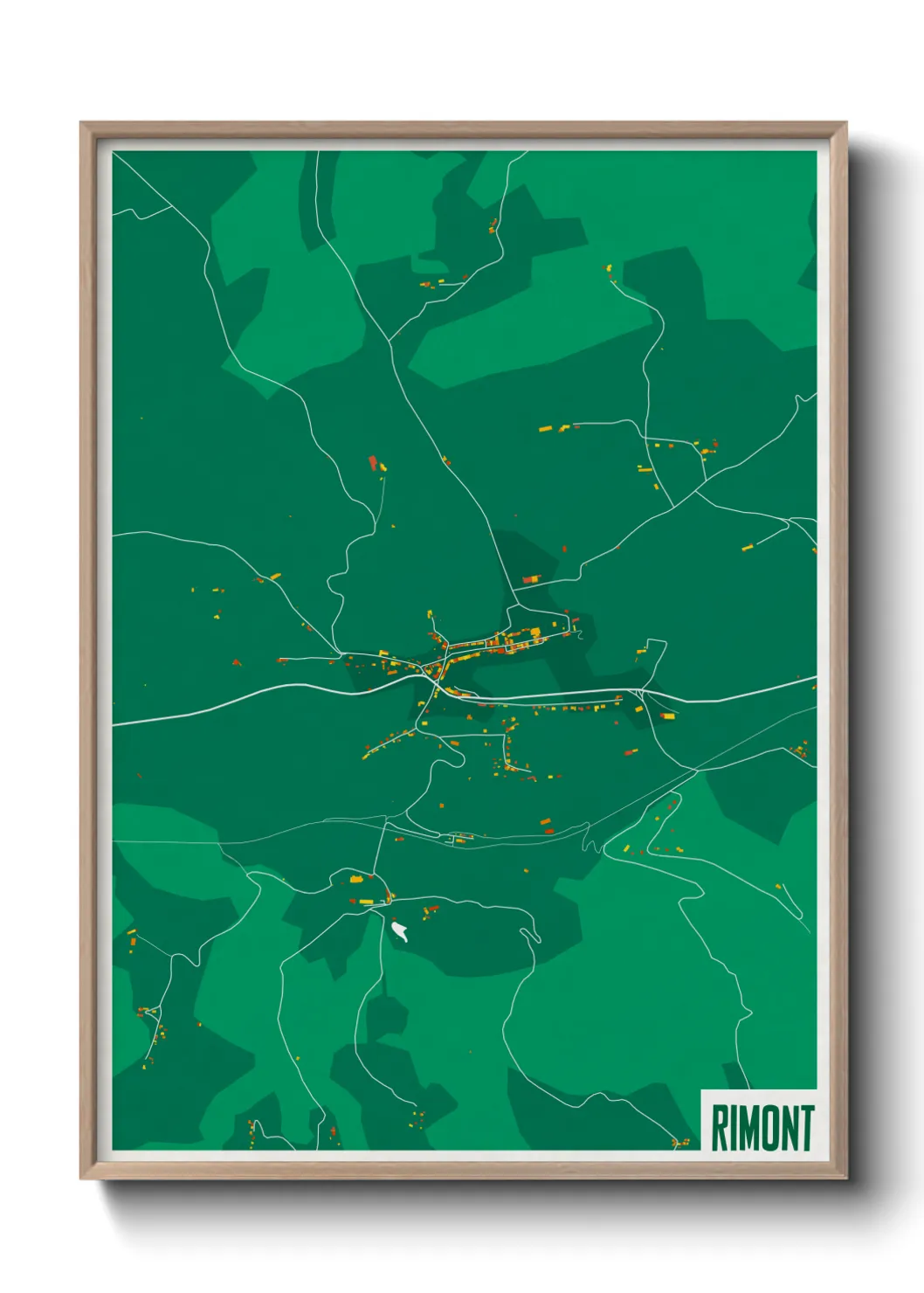 Une affiche de carte sur Rimont