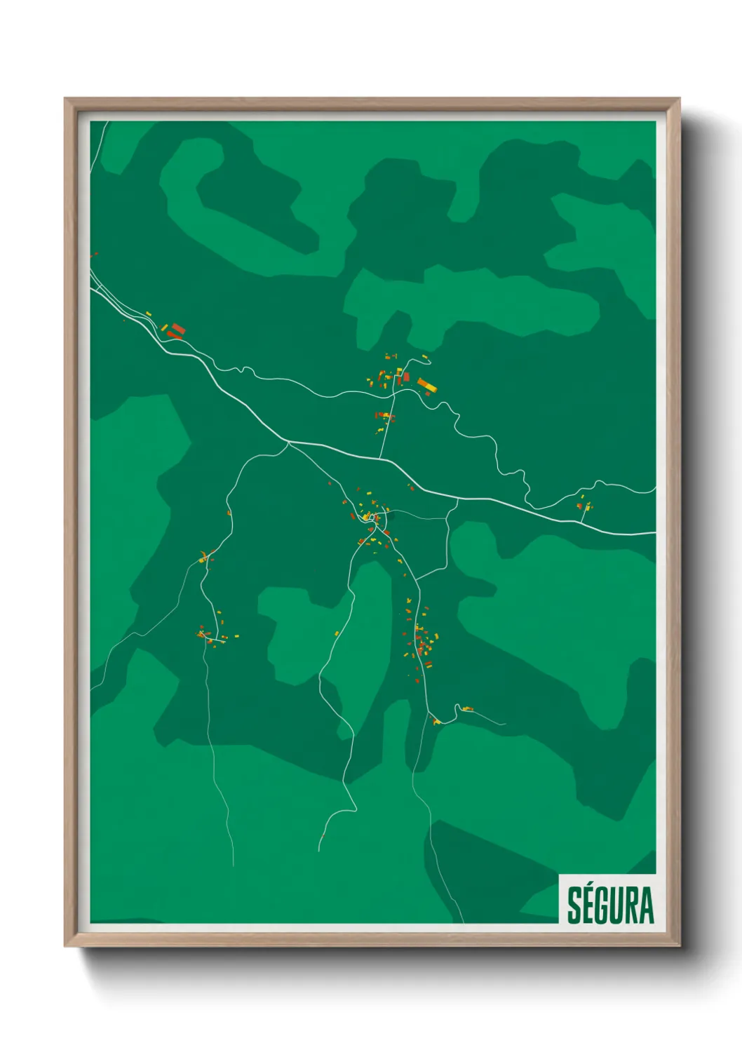 Une affiche de carte sur Ségura