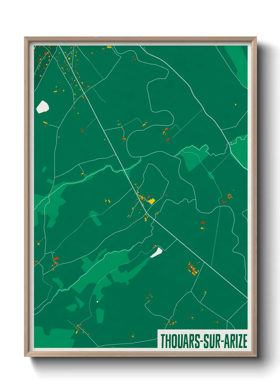 Une affiche de carte sur Thouars-sur-Arize