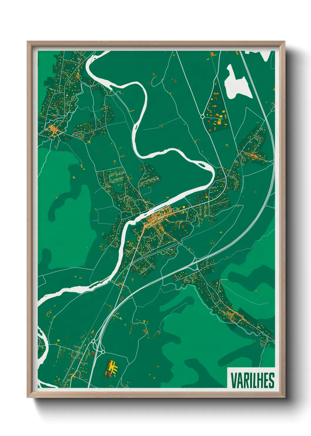 Une affiche de carte sur Varilhes