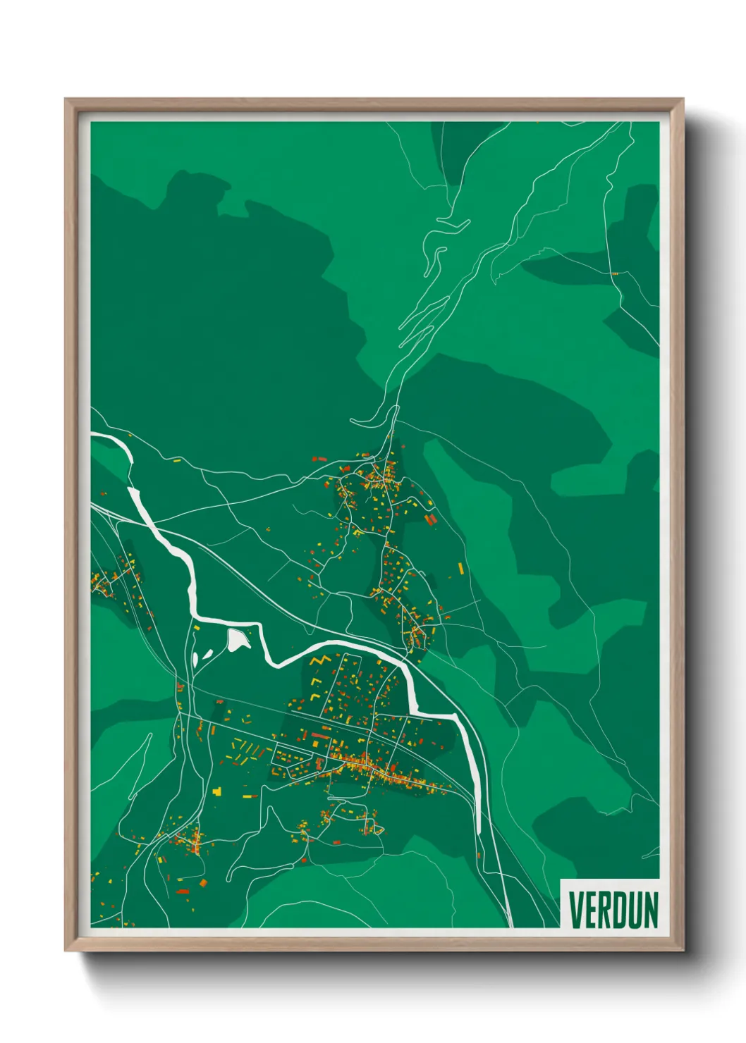 Une affiche de carte sur Verdun