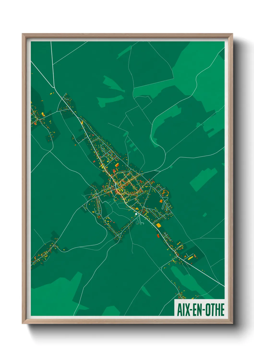 Un poster carteAix-en-Othe