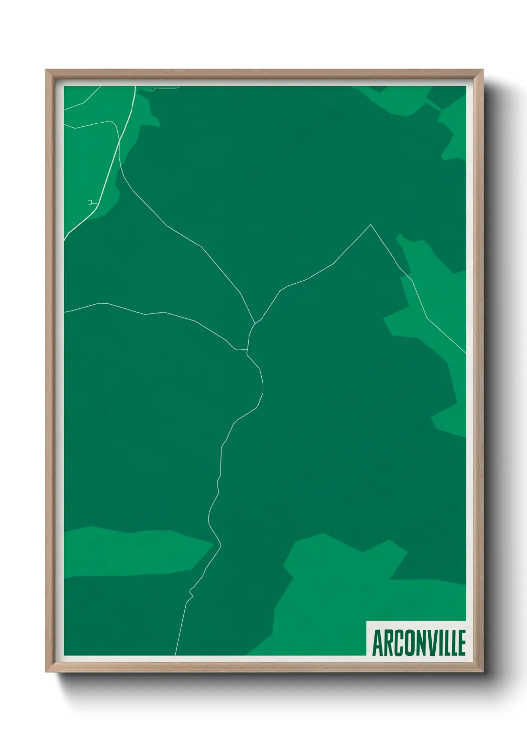 Une affiche de carte sur Arconville