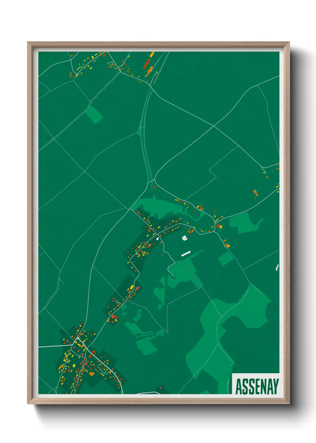 Une affiche de carte sur Assenay