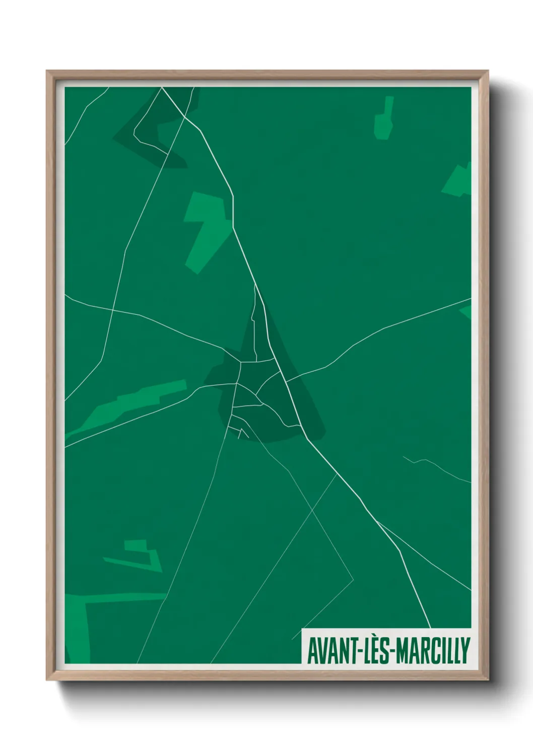 Une affiche de carte sur Avant-lès-Marcilly