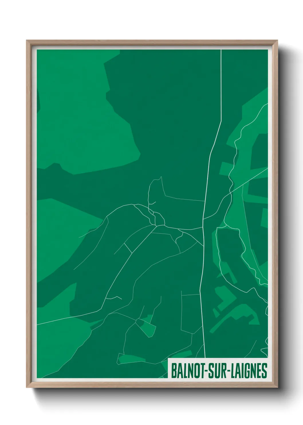 Une affiche de carte sur Balnot-sur-Laignes