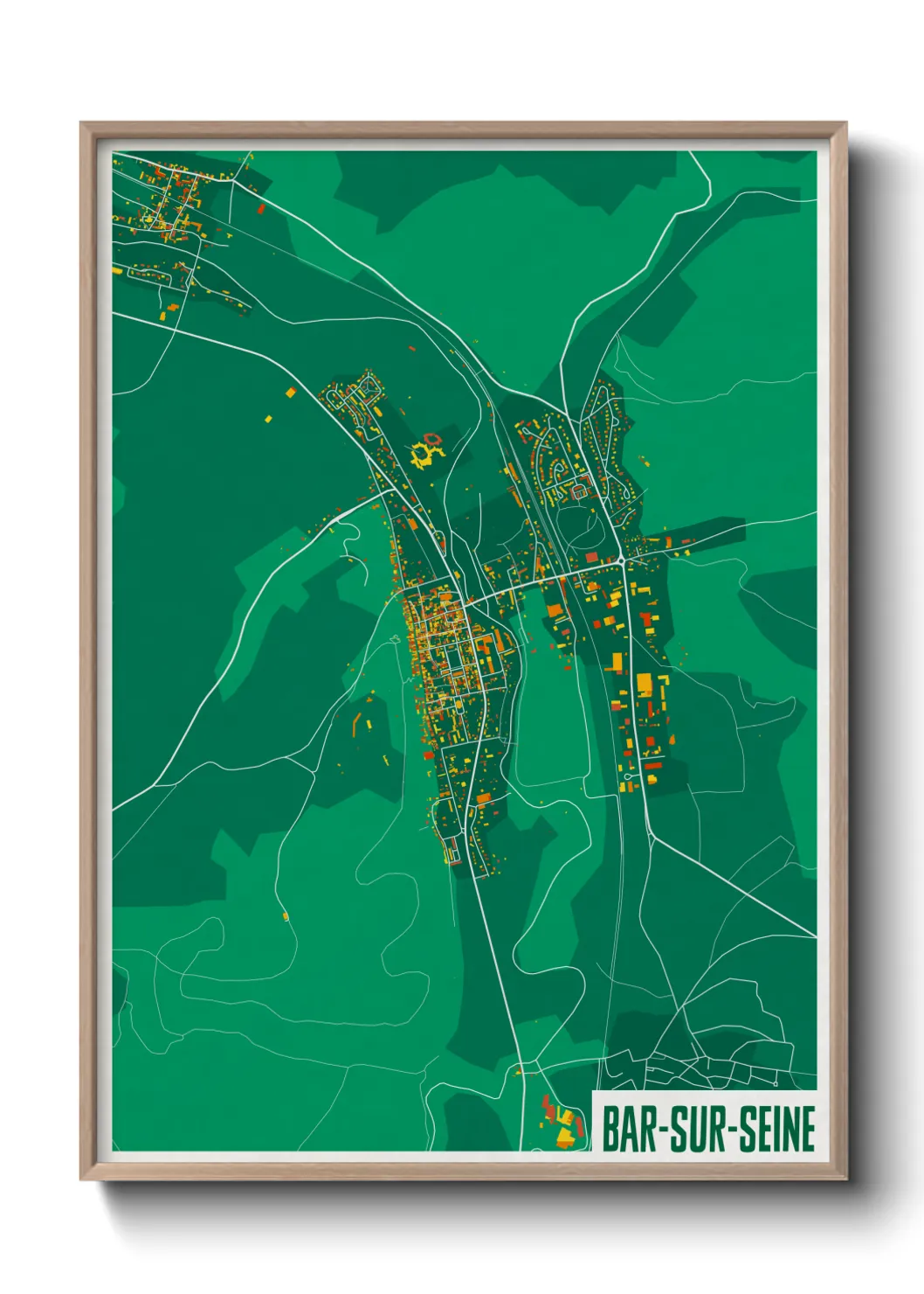 Un poster carteBar-sur-Seine