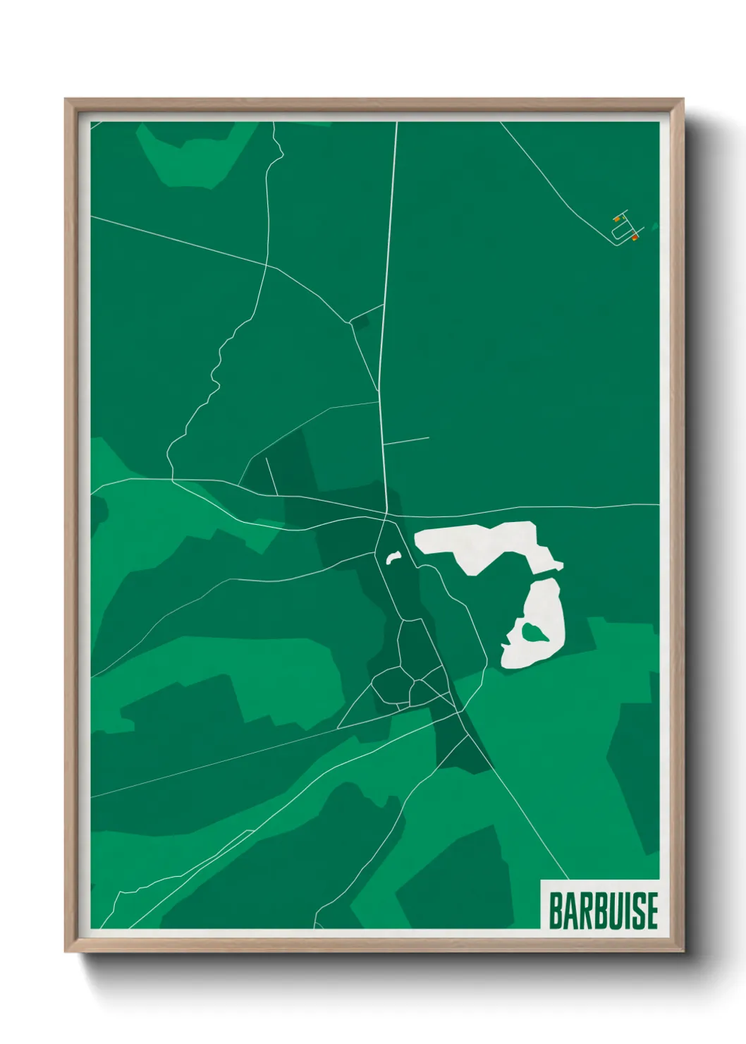 Une affiche de carte sur Barbuise