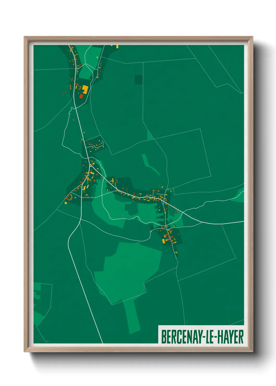 Un poster carteBercenay-le-Hayer