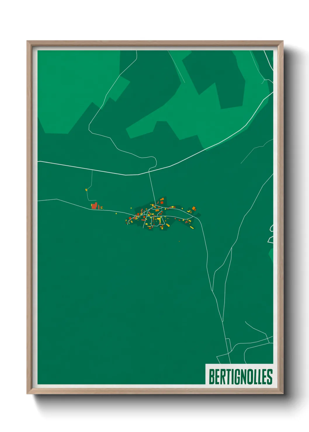 Une affiche de carte sur Bertignolles