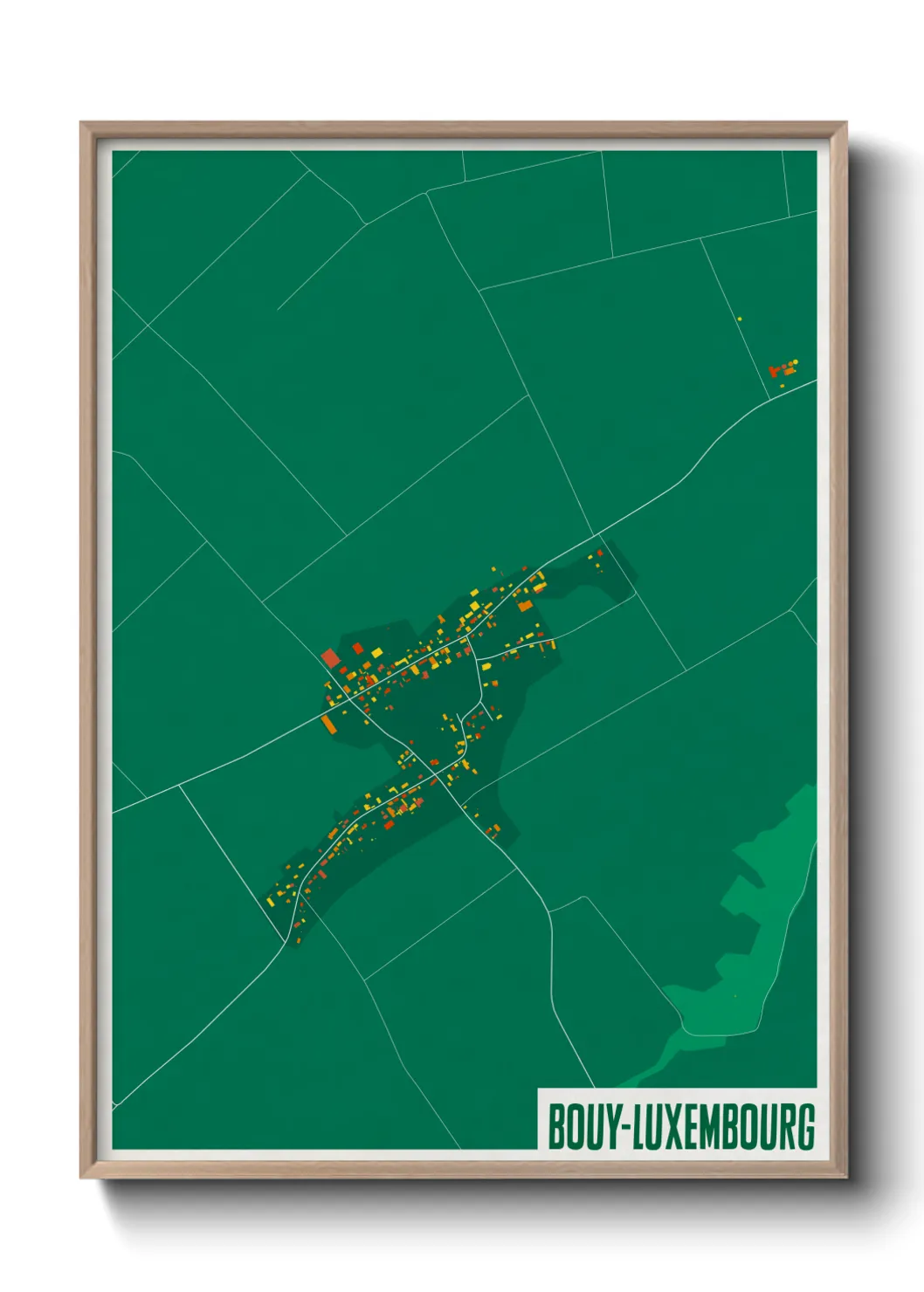 Une affiche de carte sur Bouy-Luxembourg