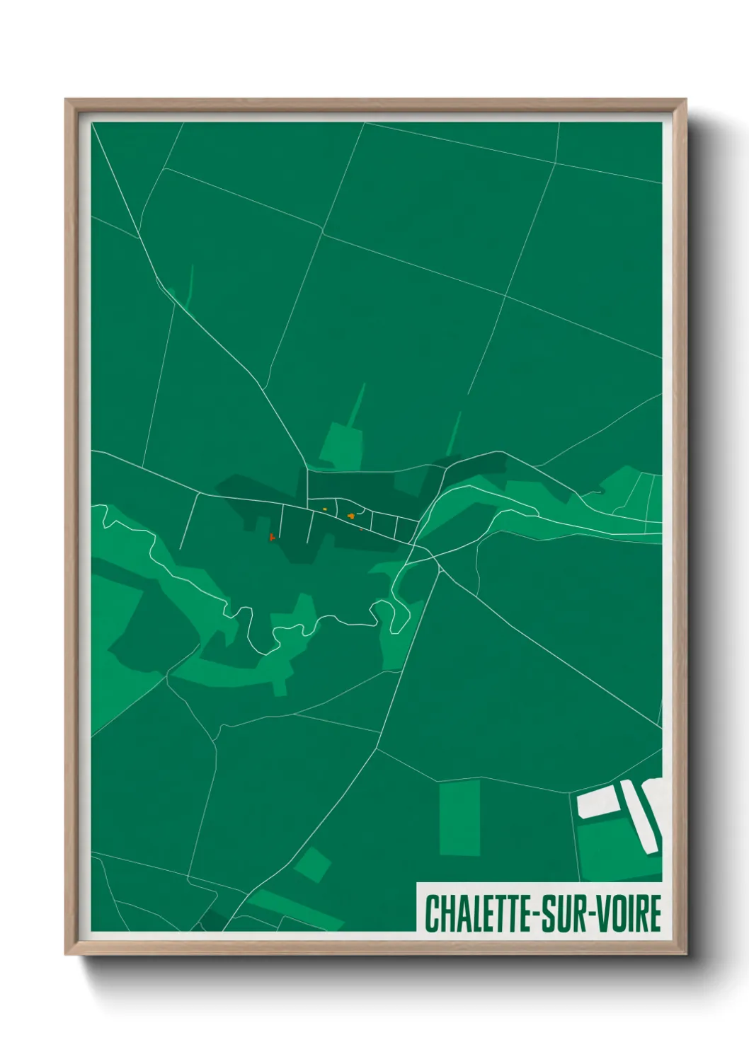 Une affiche de carte sur Chalette-sur-Voire