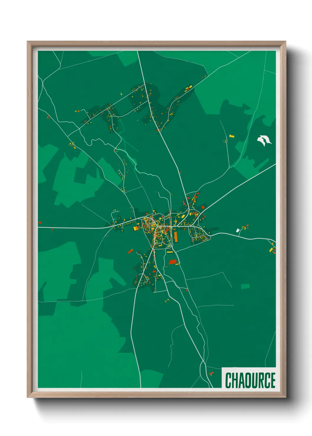 Une affiche de carte sur Chaource