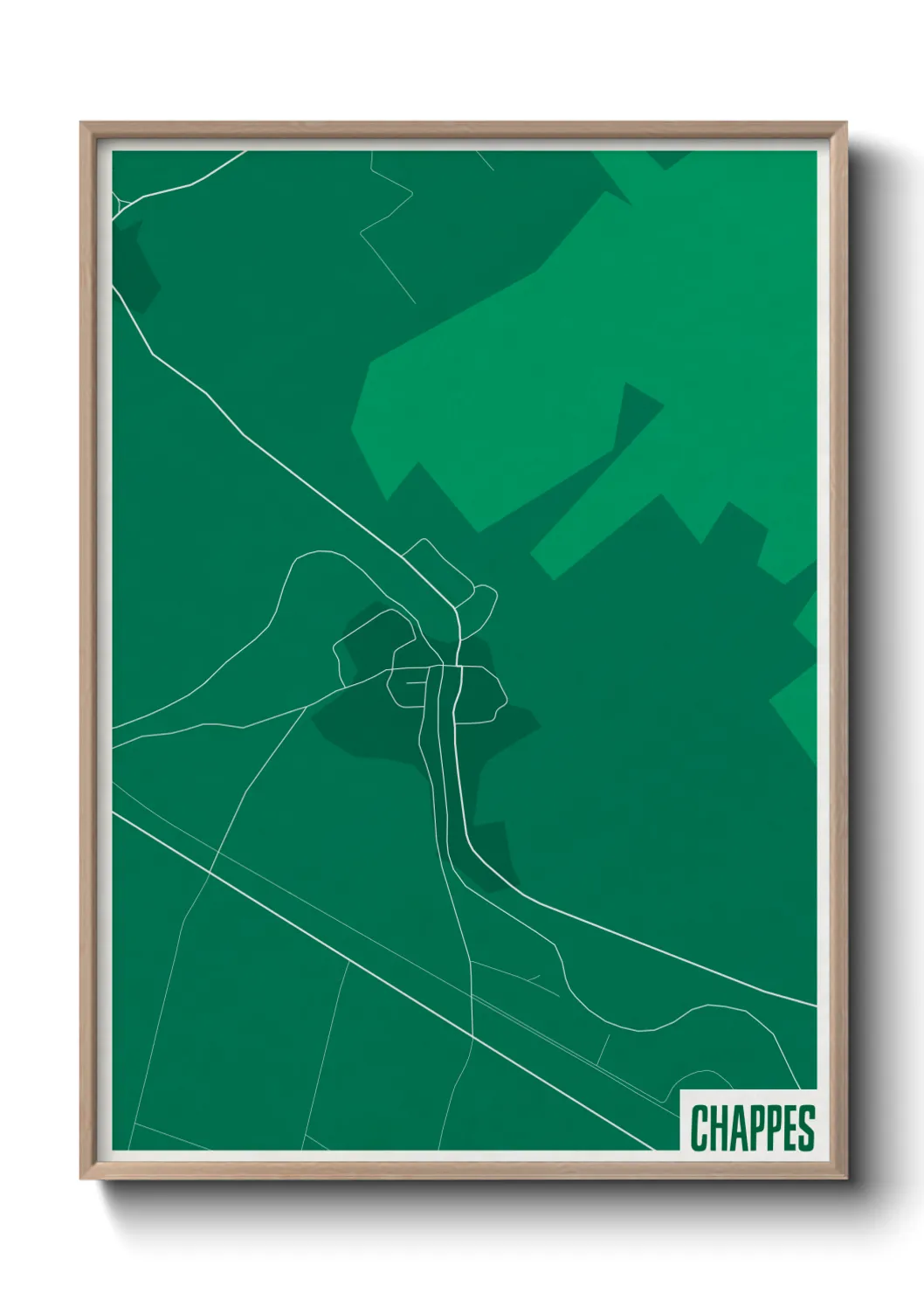 Une affiche de carte sur Chappes