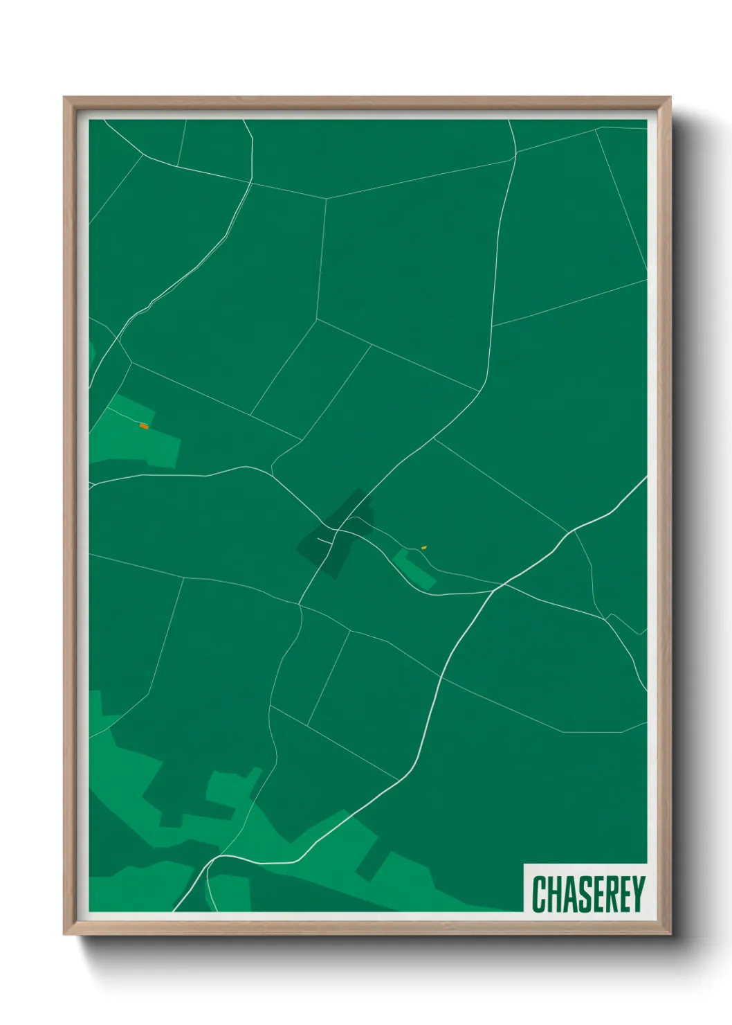 Une affiche de carte sur Chaserey