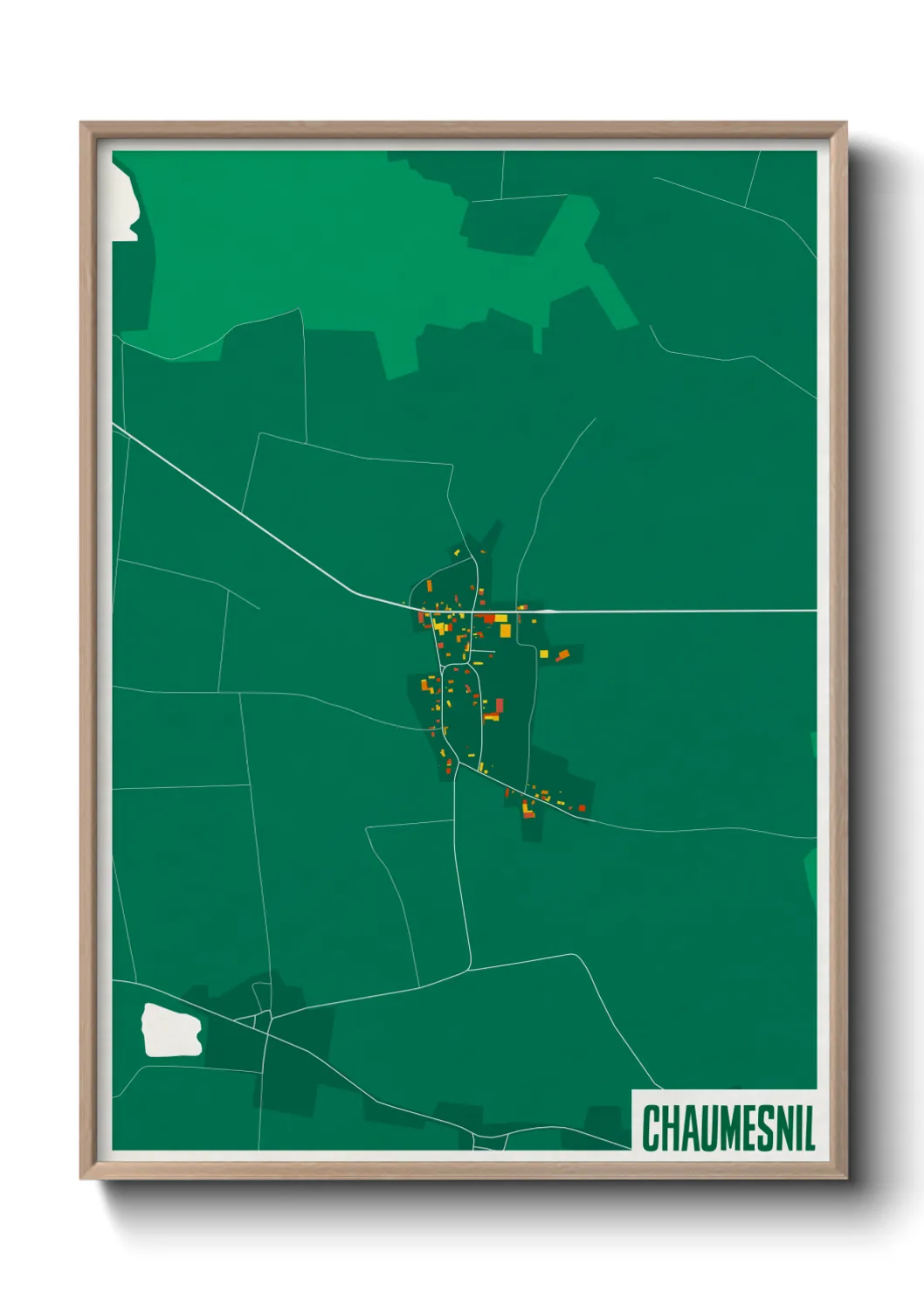 Une affiche de carte sur Chaumesnil