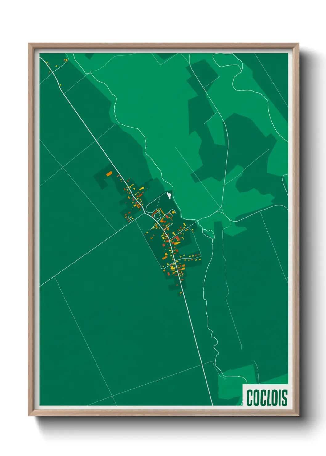 Une affiche de carte sur Coclois