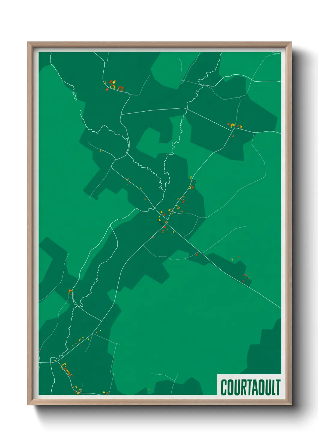 Une affiche de carte sur Courtaoult