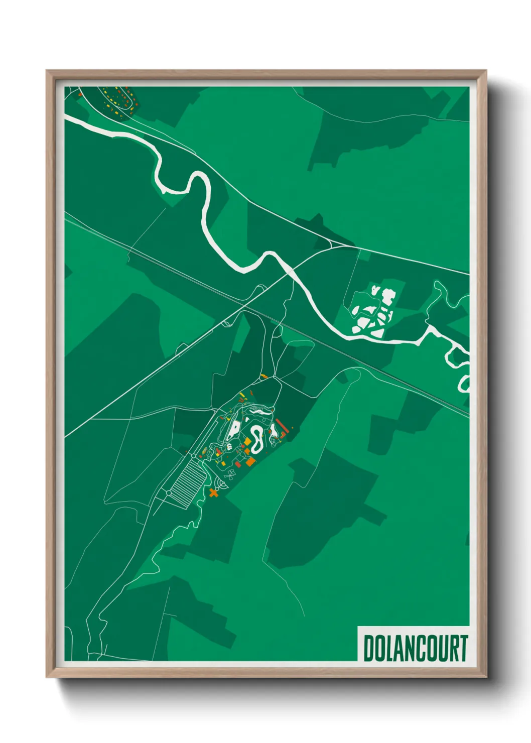 Une affiche de carte sur Dolancourt