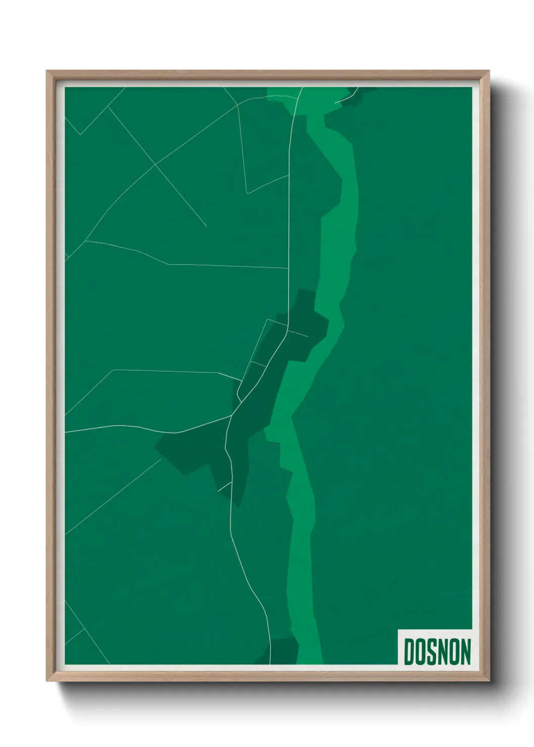 Une affiche de carte sur Dosnon