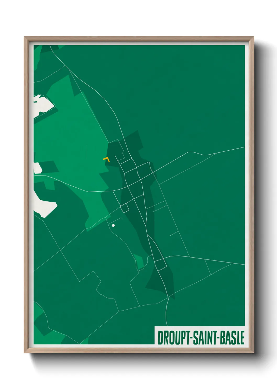 Une affiche de carte sur Droupt-Saint-Basle