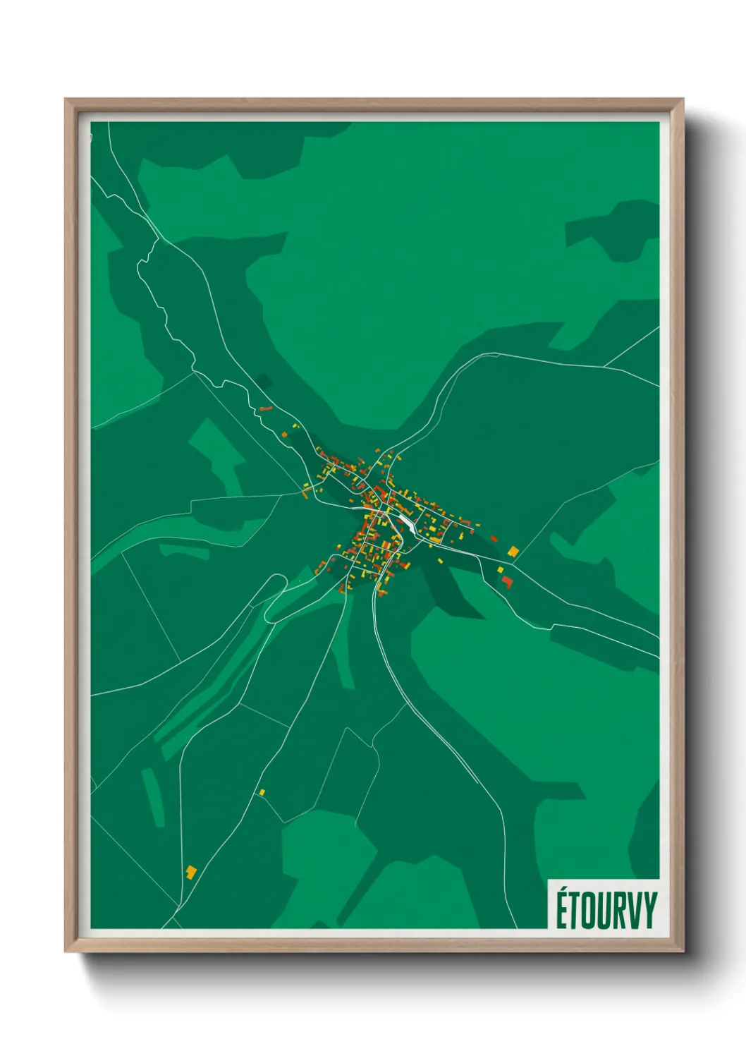 Une affiche de carte sur Étourvy