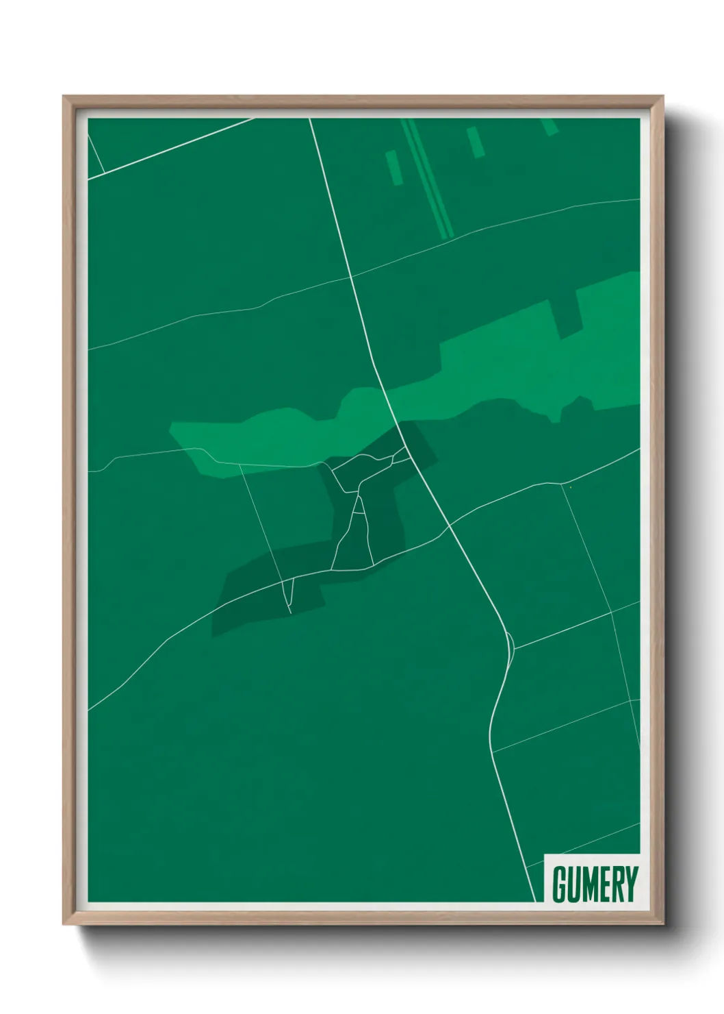 Une affiche de carte sur Gumery