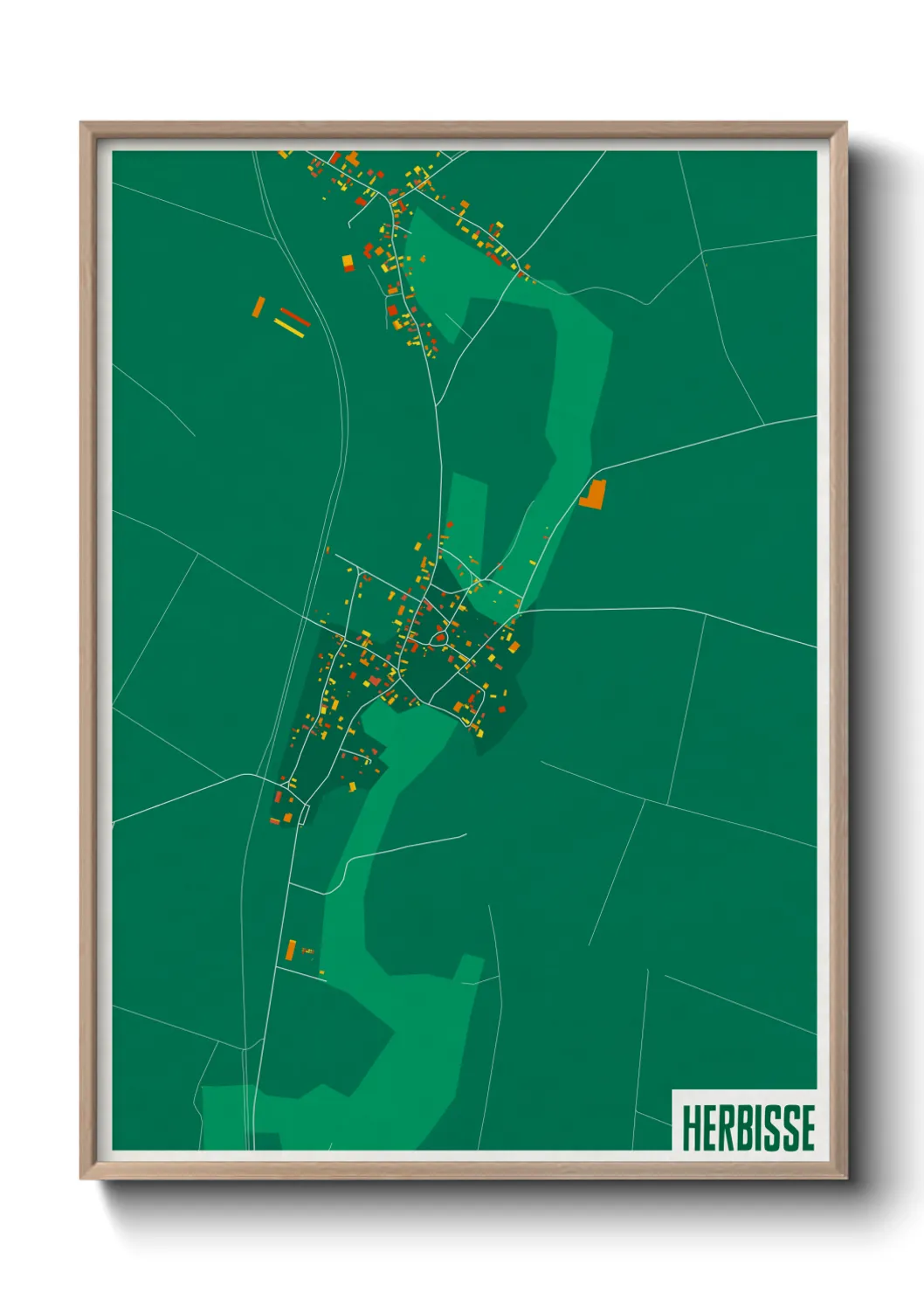 Une affiche de carte sur Herbisse