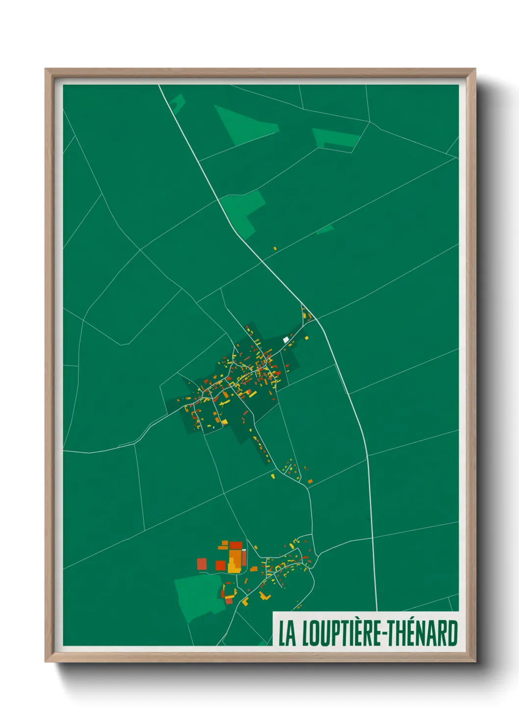 Une affiche de carte sur La Louptière-Thénard