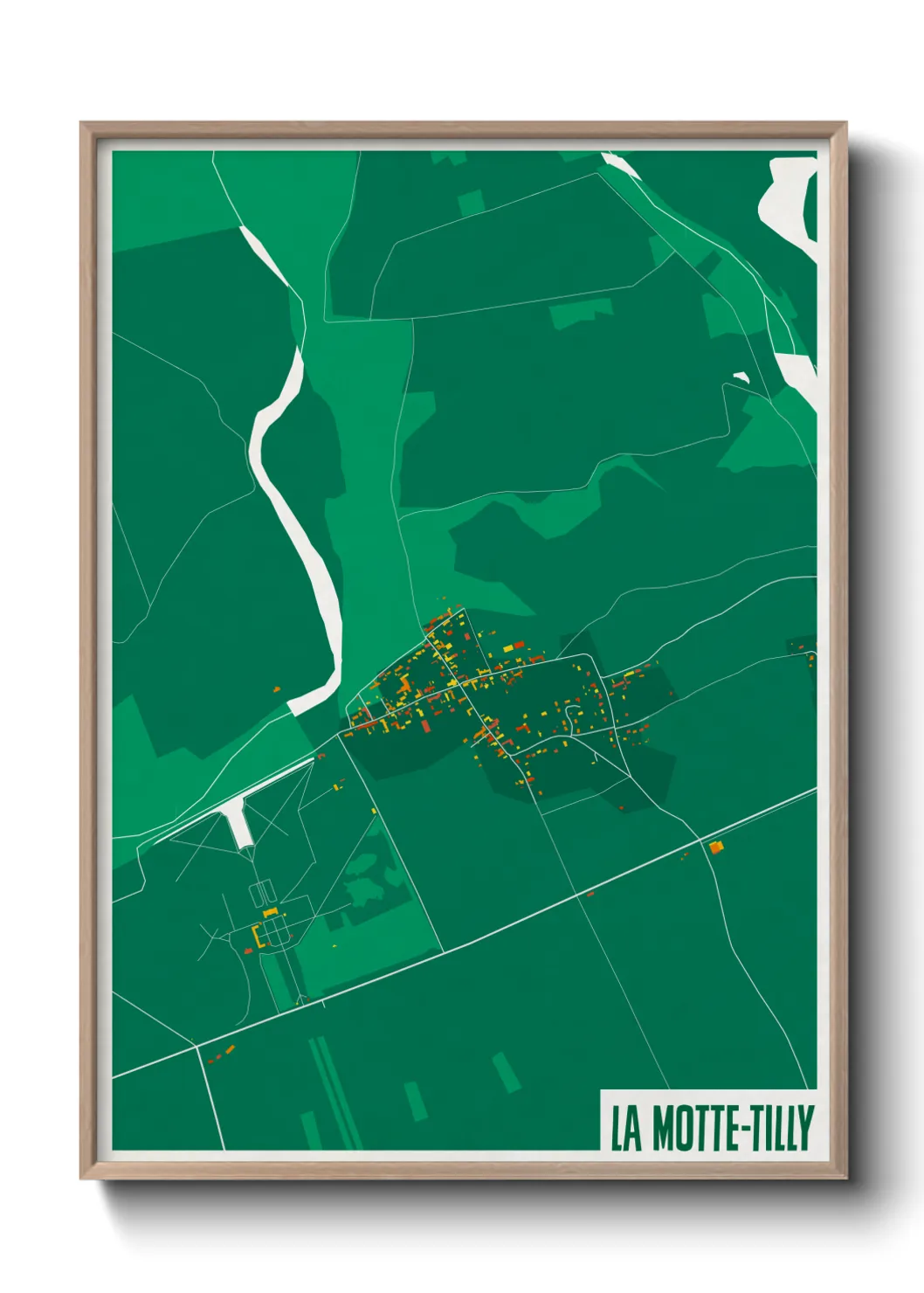 Une affiche de carte sur La Motte-Tilly