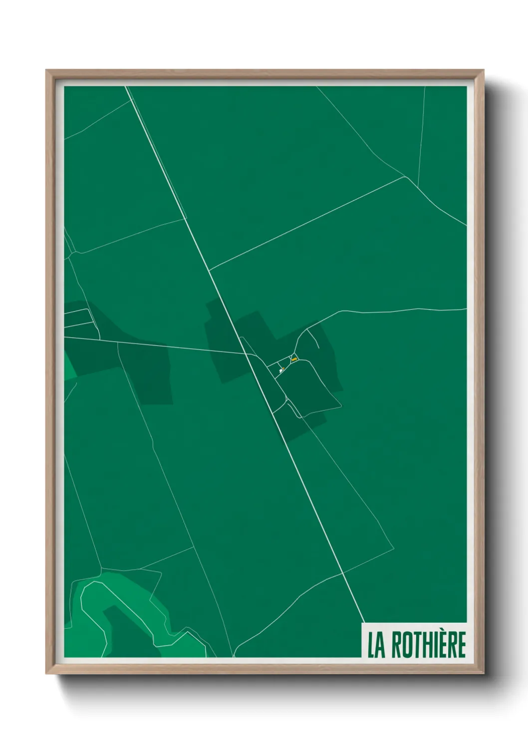 Une affiche de carte sur La Rothière