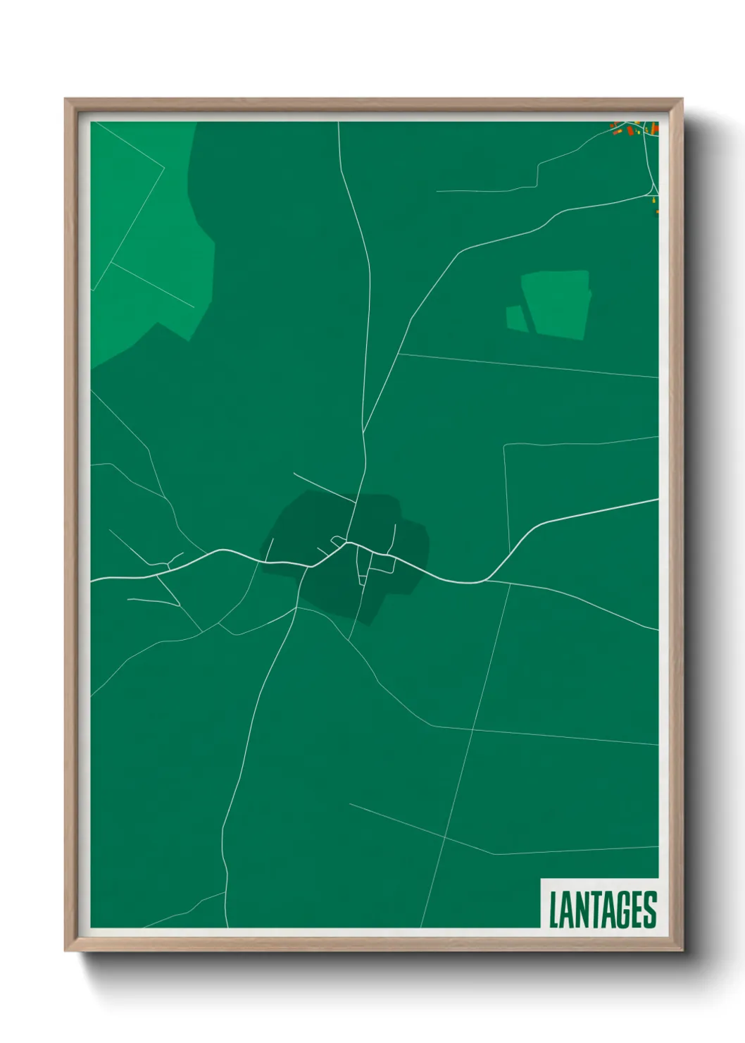 Une affiche de carte sur Lantages