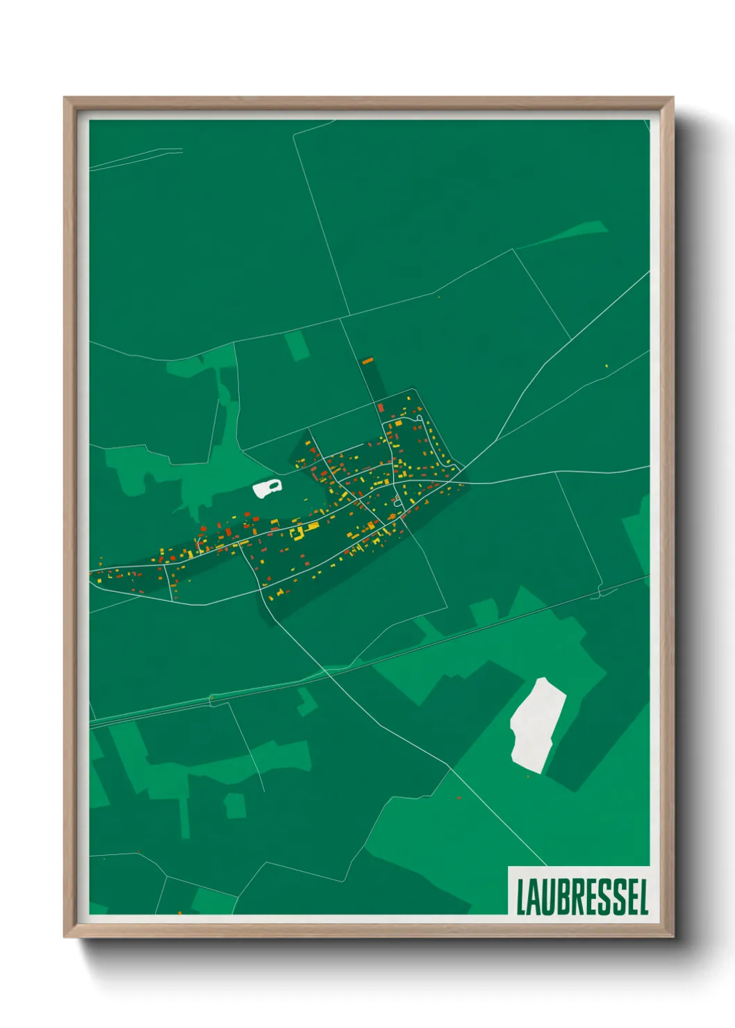 Une affiche de carte sur Laubressel