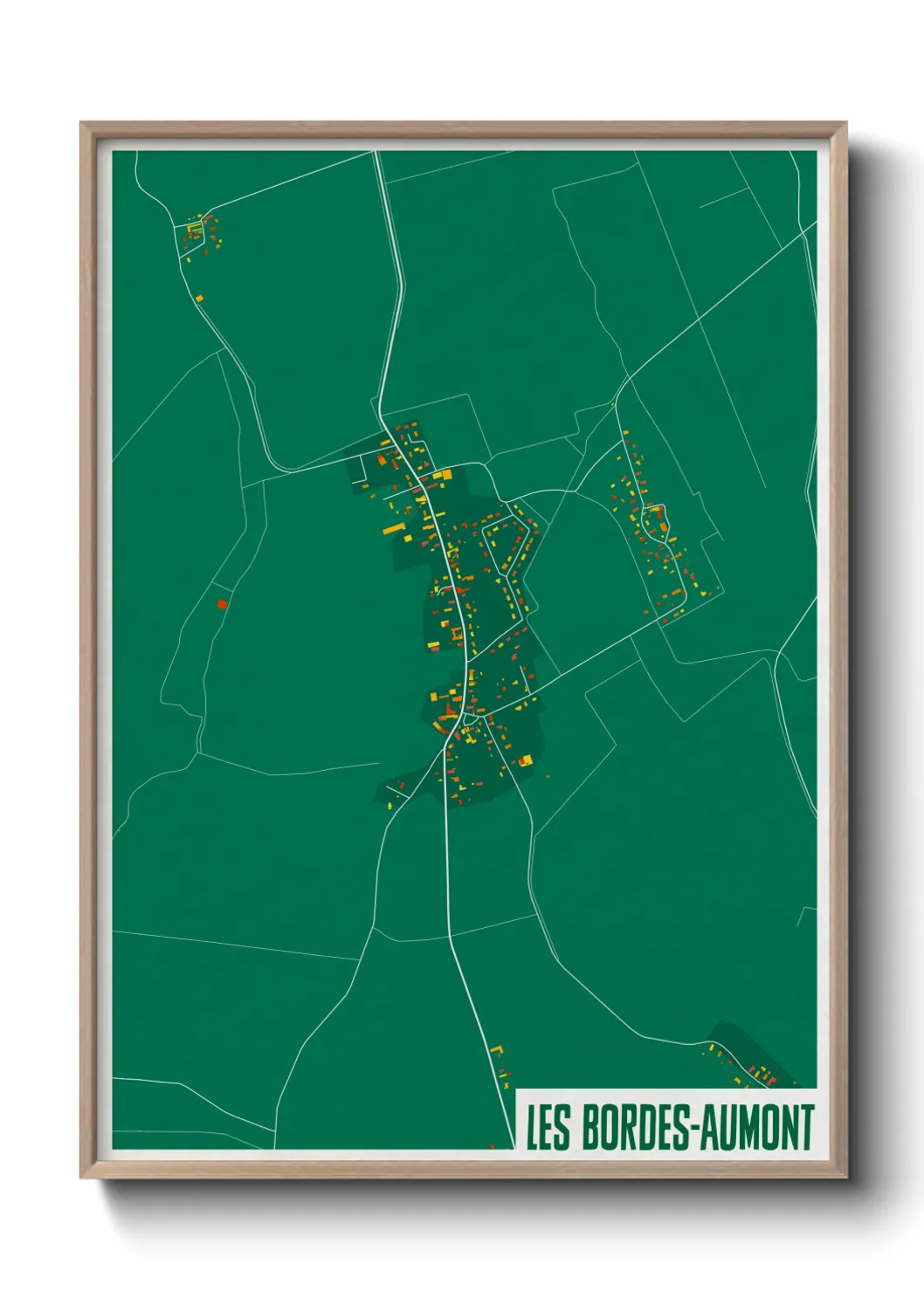 Une affiche de carte sur Les Bordes-Aumont