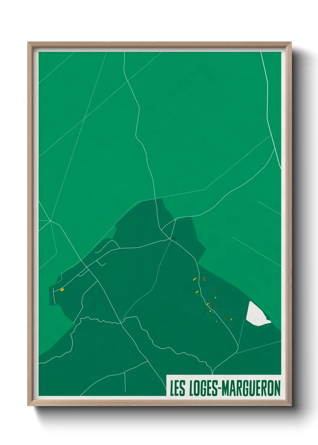 Une affiche de carte sur Les Loges-Margueron