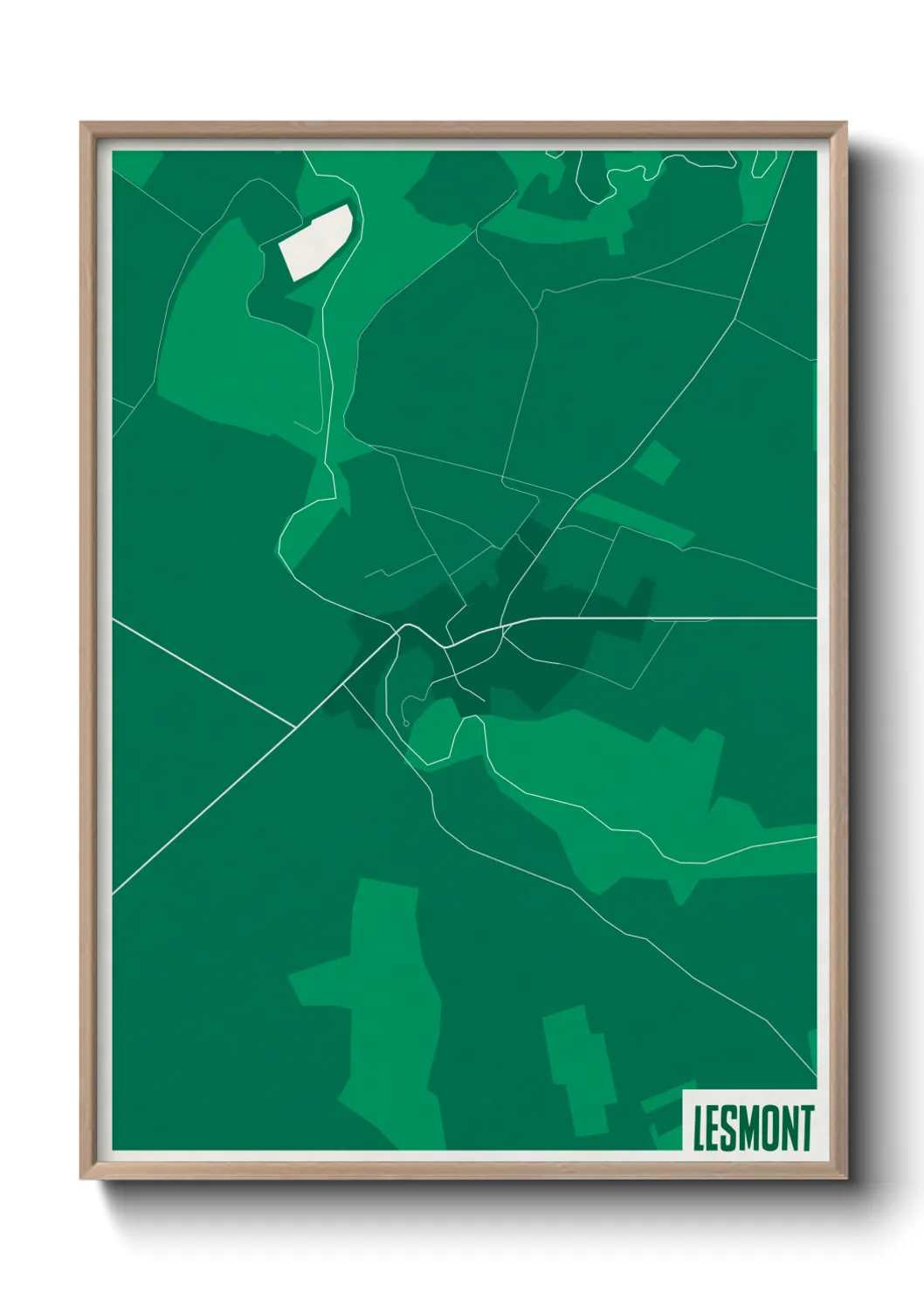 Une affiche de carte sur Lesmont