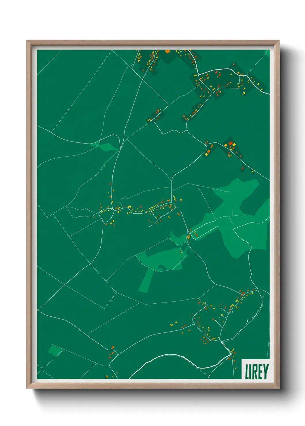 Une affiche de carte sur Lirey