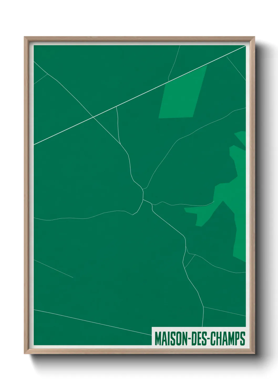 Une affiche de carte sur Maison-des-Champs