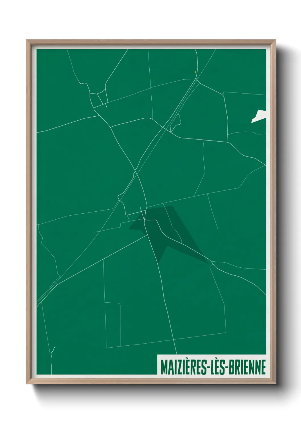 Une affiche de carte sur Maizières-lès-Brienne