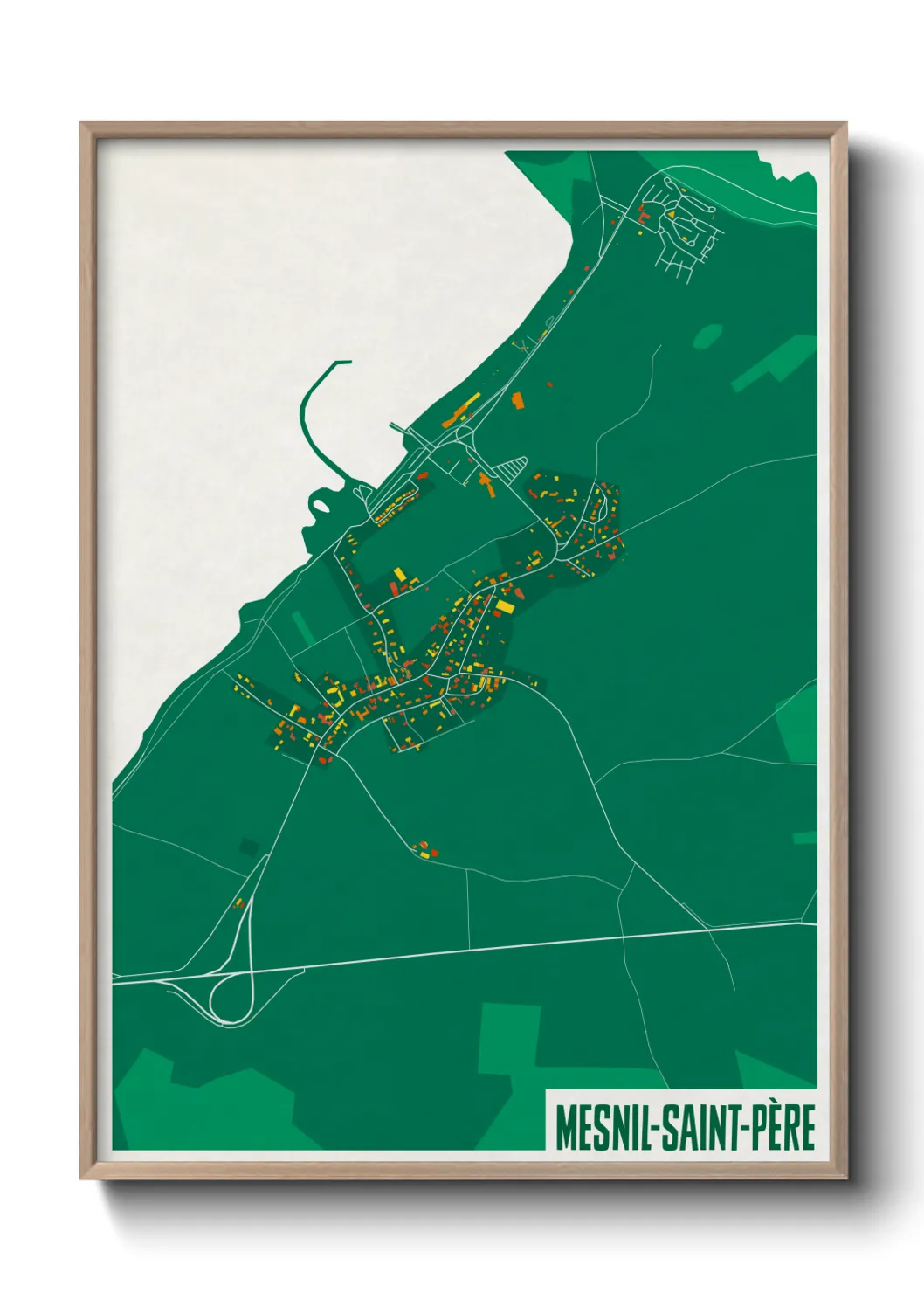 Un poster carteMesnil-Saint-Père