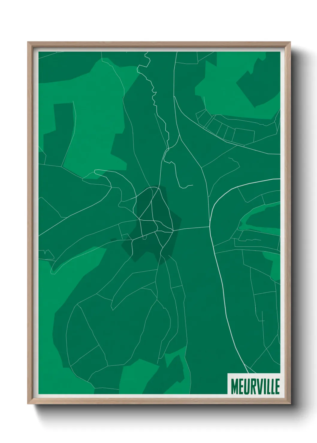 Une affiche de carte sur Meurville