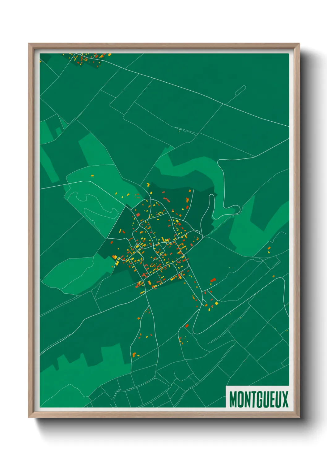 Une affiche de carte sur Montgueux